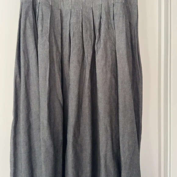 Zara denim pleated midi skirt - Picture 3 of 6